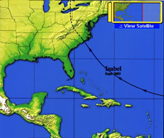 Хронология жизни урагана Изабель, сентябрь 2003 года